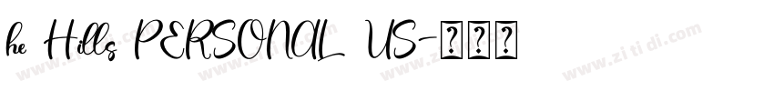 he Hills PERSONAL US字体转换